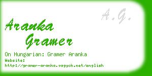 aranka gramer business card